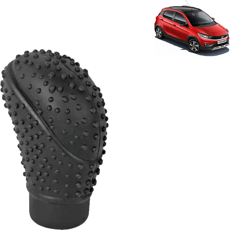 aksmit Anti-Scratch Soft Car Auto Silicone Nonslip Gear Shift Knob Protector Cover (Black) For Tiago NRG Gear Shift Collar