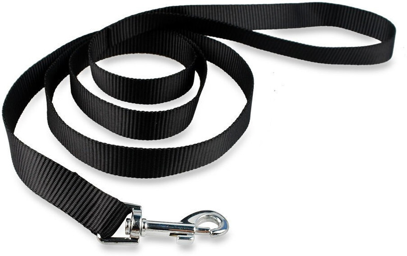 DYS Pets Standard Leash for Dog, Cat with Double Layer Nylon Stripes for Extra Strength 143 cm Dog & Cat Strap Leash(Black)