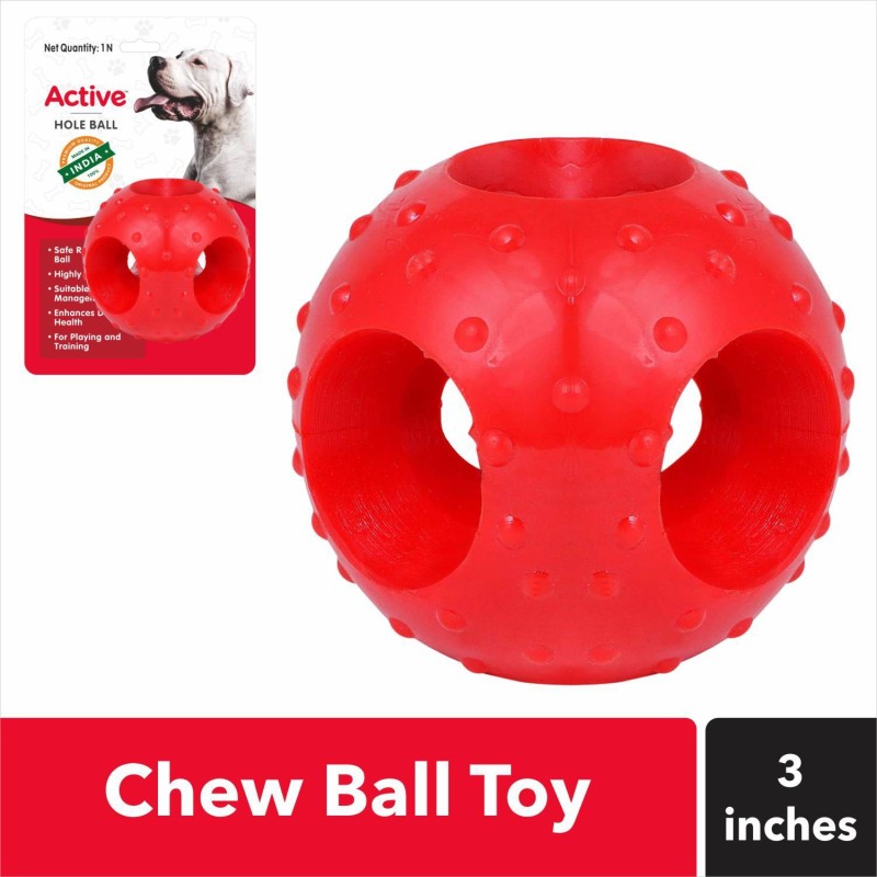 Active Non-Toxic Hole Rubber Ball For Dog
