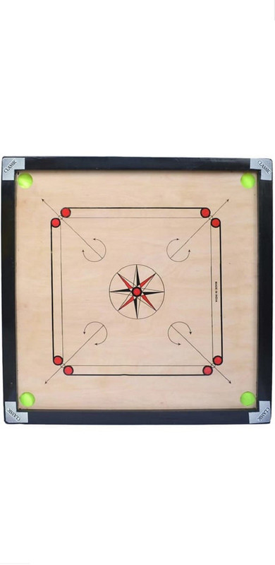 KOODOX CLASSIC FULL SZE(32 INCH) CARROM BOARD WITH COINS,STRIKER AND POWDER 81.04 cm Carrom Board(Multicolor)