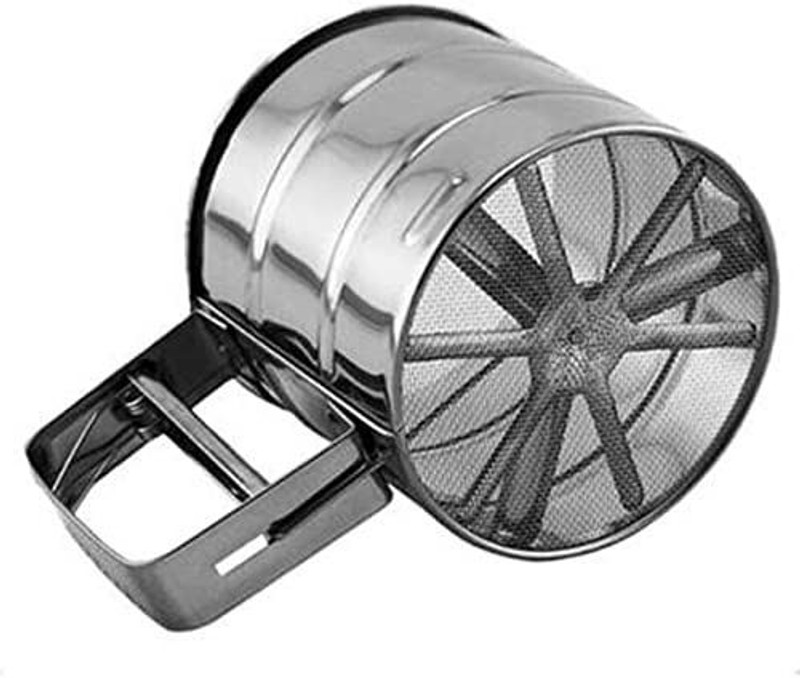 KT Mart powder sifter Collapsible Sieve(Silver)