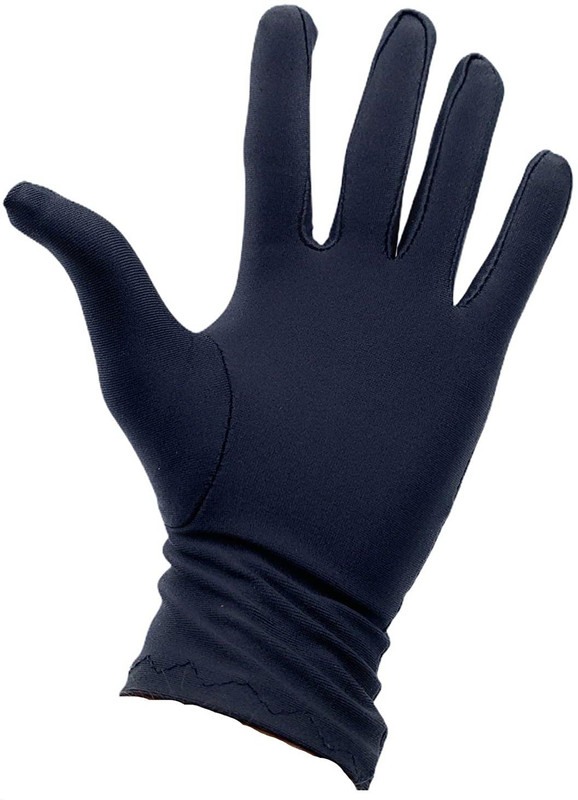 fozti Microfiber Lint Free Gloves 1 Pair Black for Quality Check & Scratch-Free Handling for Jewellery Showroom, Watch Boutique, Diamond/Gemstone/Crystal Processing Anti-Smear, Anti-Fingerprint(M Black)