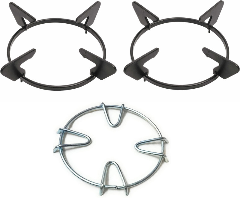 Itida Pan Support for All Glass Top Gas Stove(Size 15x15x3CM - Pack of 2) - with Well Finished Round Shape Metal Fulka Jali (Size - 12.5CM Silver Color) Appliance Knob - 35% off at DetectaDeal