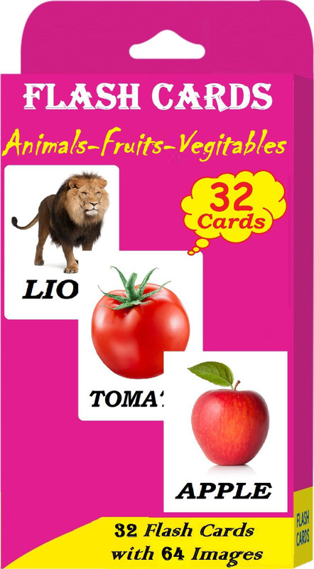SA Flash Cards for Kids, 32 Cards & 64 Images, Early Learning Flash Activity Cards(Multicolor)