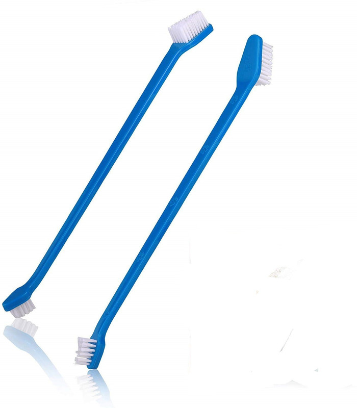 FONDLE 3 Pcs Soft Cleaning Dental Rubber Finger Toothbrush for DogsPets/ Dogs/ Cats Softest Bristle Toothbrush Extra Long Double Sided for Small & Large Teeth - Easy to use Professionally to Avoid Gum Disease Pet Toothbrush(Dog, Cat, Rabbit)