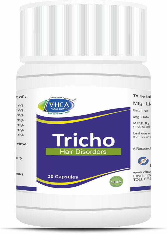 VHCA Hair growth loss medicine capsules | ayurvedic medicine hair for men women boys girls | 1 x 30 Capsules | 500 mg | Pack of 1(30 Capsules)