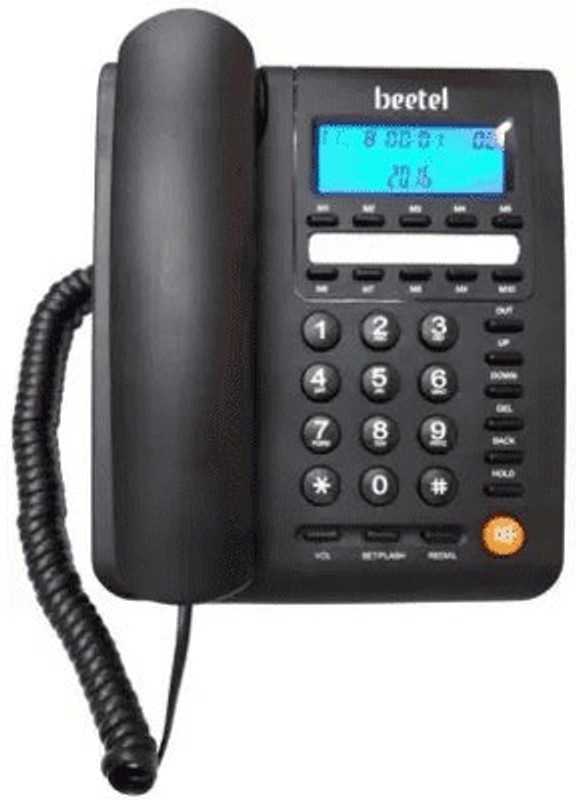 shakti telecom Landline Phone, Corded Landline Phone(Black)