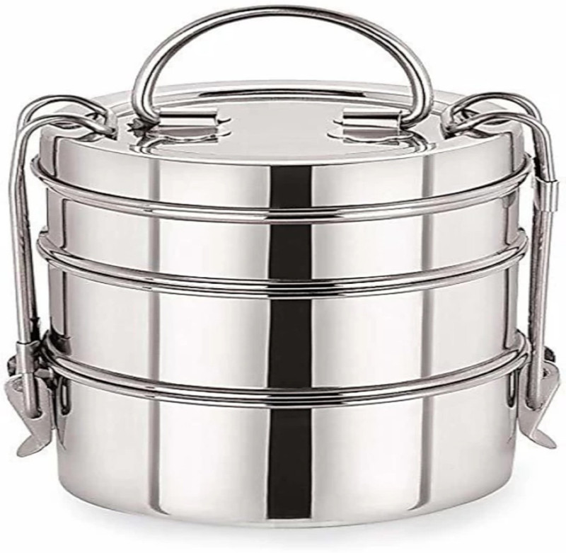 ANS Collection ANS Tiffin 3 Containers Stainless Steel Office Lunch Box(1500 ml)