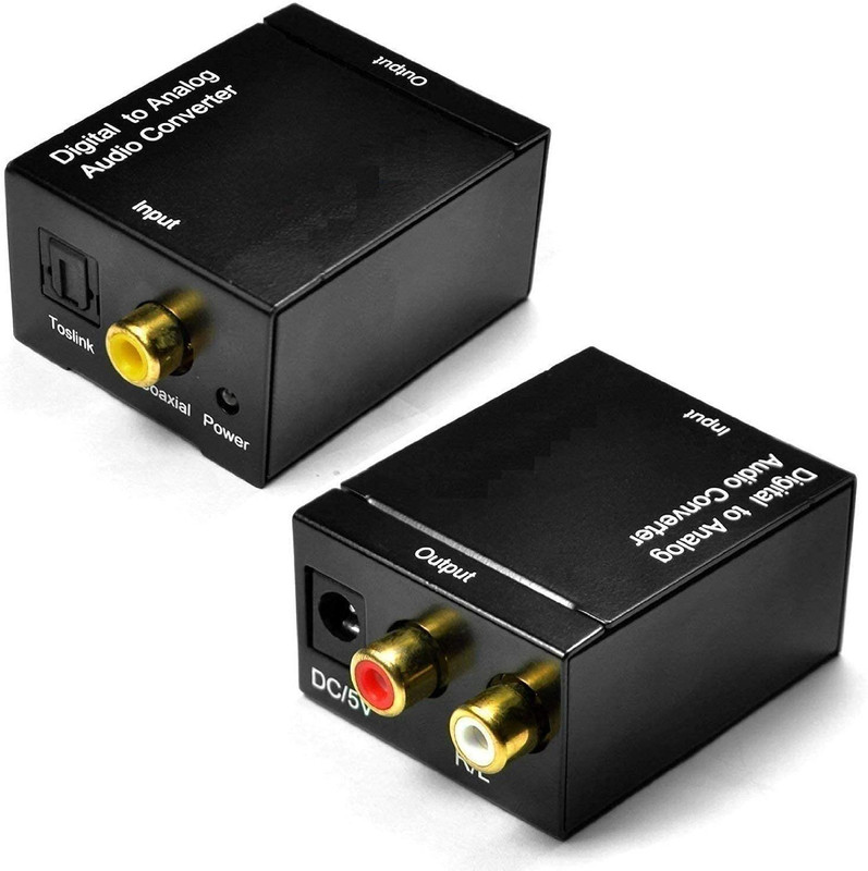 TECHGEAR Audio Converter Optical to Analog Computable with ?DVD, Media Box MP3 Player(Black, 0 Display)