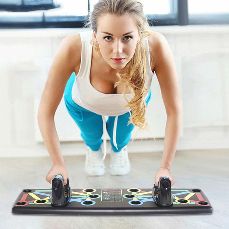 GYMIGO XVI®-41-GB-Push-Up Bars Board System PVC with Strong Grip Handle Gym and Home Push-up Bar