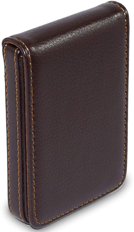 Neel 20 Card Holder(Set of 1, Brown)