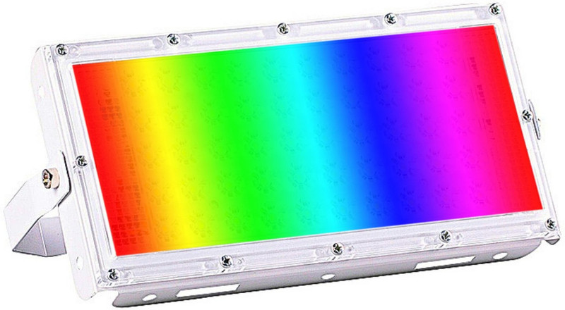 Samite 50W RGB LED Flood Light Color Changing Brick Floodlight Outdoor Decorations Indoor Floor Lamp Festival Diwali Spotlight Wall Washer Garden Landscape Party Stage Light with Remote Control BSAMX2 Smart Bulb