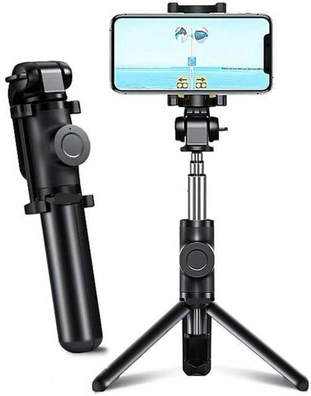RENTOOR BRAND NEW XT02 Making Tik Tok Videos Stand Selfie Stick Mobile All Smart Phones Tripod, Tripod Kit, Tripod Bracket(Black, Supports Up to 450 g)