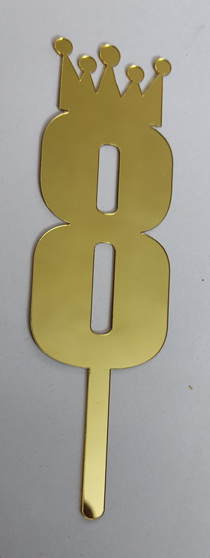MOREL GOLD COLOR NUMERICAL NUMBER FIVE (5) CAKE TOPPER FOR BIRTHDAY/ANNIVERSARY (GOLD, 5) Cake Topper(GOLD Pack of 1)