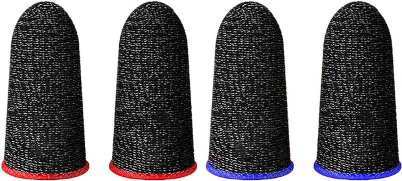 XBT pubg kitHigh quality 24-pin silver fiber finger sleeves suitable for mobile Finger Sleeve(Pack of 4)