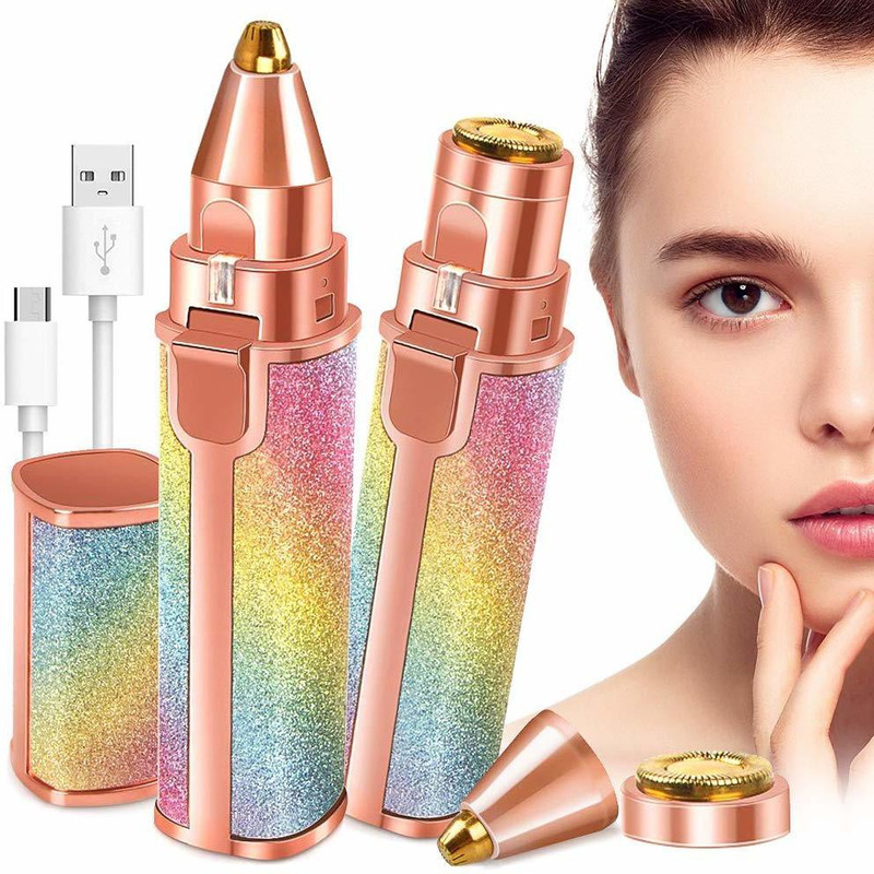 NKK TRADERS Eyebrow Razor Facial Hair Remover, Eyebrow Lips Nose Body Hair Removal(RAINBOW)