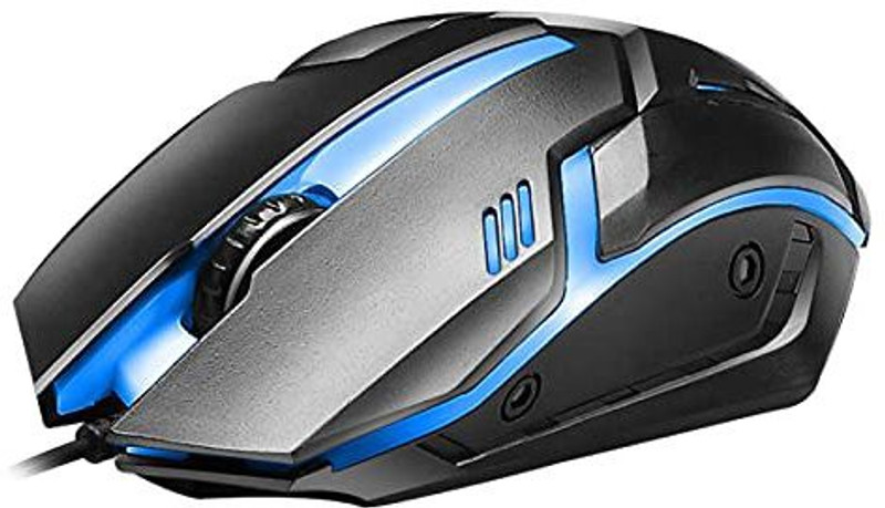 SANNO WORLD USB Wired Gaming Mouse D1 Black, LED Backlight up to 3200 DPI, Ergonomic Design for Laptop & PC Wired Ambidextrous Optical Gaming Mouse(USB 2.0, Black)