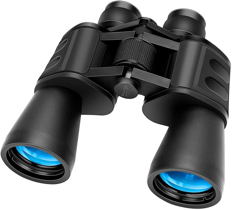 SHREEJIIH 20x50 Full Size Binoculars for Adults - Powerful HD Binoculars for Bird Watching,Hunting, Wildlife and Concert,Waterproof Fogproof-BAK4 Prism FMC Lens-with Case and Strap (20X50) Binoculars(50 mm , Black)