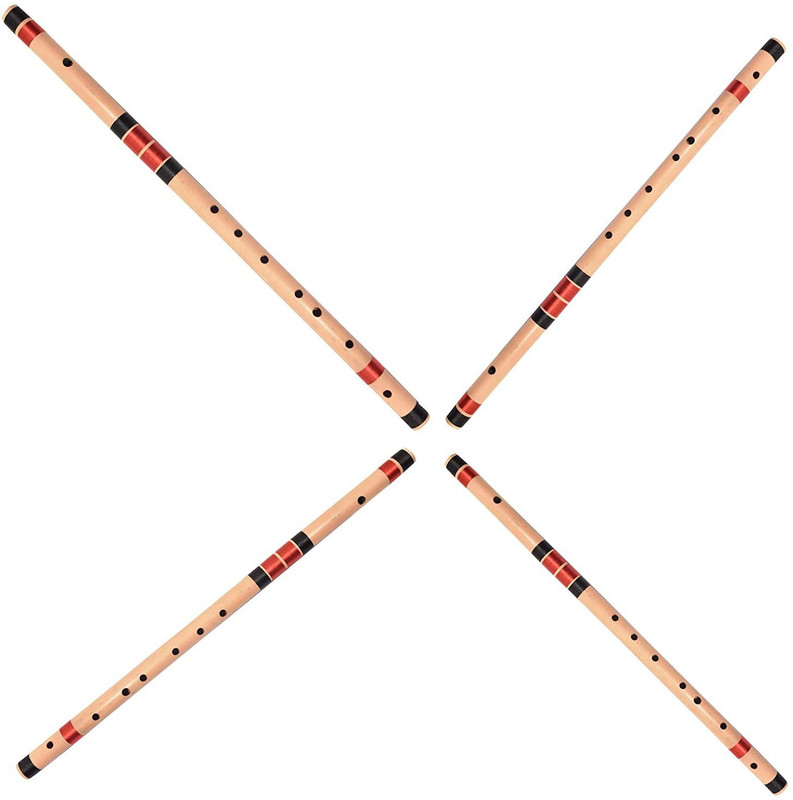 Shiv'z Muzic Flutes SET of 6 BASE Premium Bansuri, B,A, G,F,E &D (with Written Manual & Bag) Bamboo Flute(70 cm)