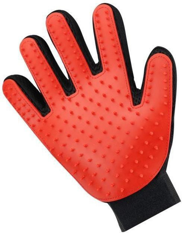 Zenon Pet Glove For Dogs, Cats & Etc. Grooming Gloves for Dog, Cat(Red, Fits All)