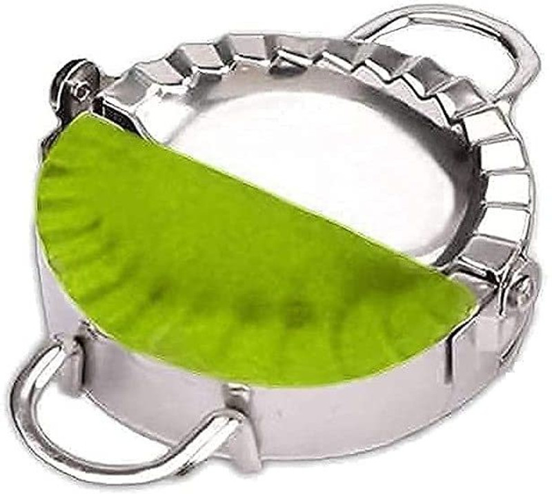 HAPANI HOUSE Big Size stainles Steel Dumpling Maker Momos Dough Press Mould Cutter Making Stainless Steel Steamer(1 L)