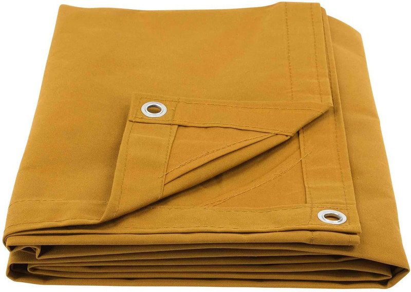 DEWAN SONS Heavu Duty Canvas Tent - For Tarp 12' x 12' Canvas 12oz Heavy Duty Water Resistant(Orange)