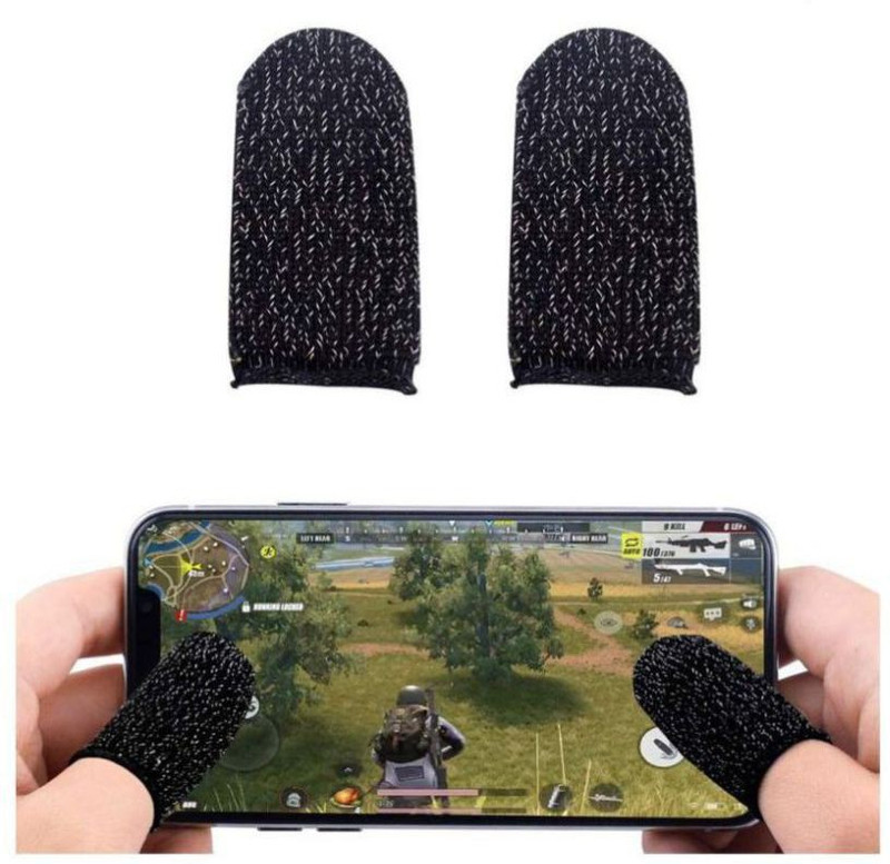 QOVE PUBG Smart Phone Gaming Finger Sleeves Slip Sweat Proof ( 1 Pair ) Finger Sleeve(Pack of 2)