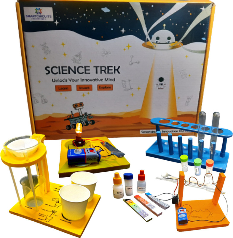 Smartcircuits STEM KIT | 5 in 1 STEM KIT | Experiment KIT| Science Kit for Class 5 6 7 8 910 | Age 10 11 12 13 14 15 16 Years | CBSE, ICSE, State Board | Manuals and Videos(Multicolor)
