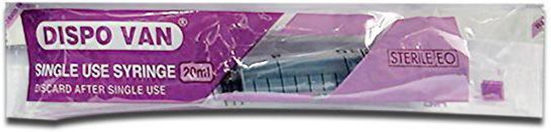 DISPOVAN HINDUSTAN SINGLE USE SYRINGE IN ( 20 ML X 25PICS. ) Medical Needle(Pink)