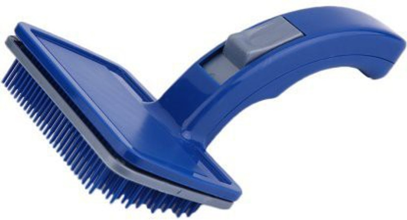 buyagain Foodie Puppies Imported Dog Plastic Slicker Brush with Press Key Rakes for Dog & Cat