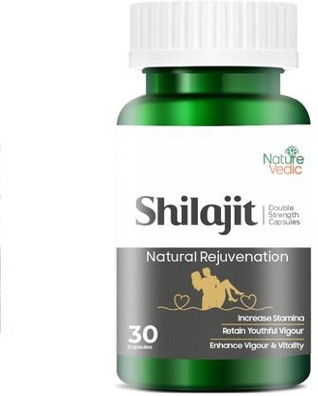Nature Vedic Shilajit : 100 % Ayurvedic Capsules for Strength , Stamina and Power - 30 veg. capsules(30 Capsules)