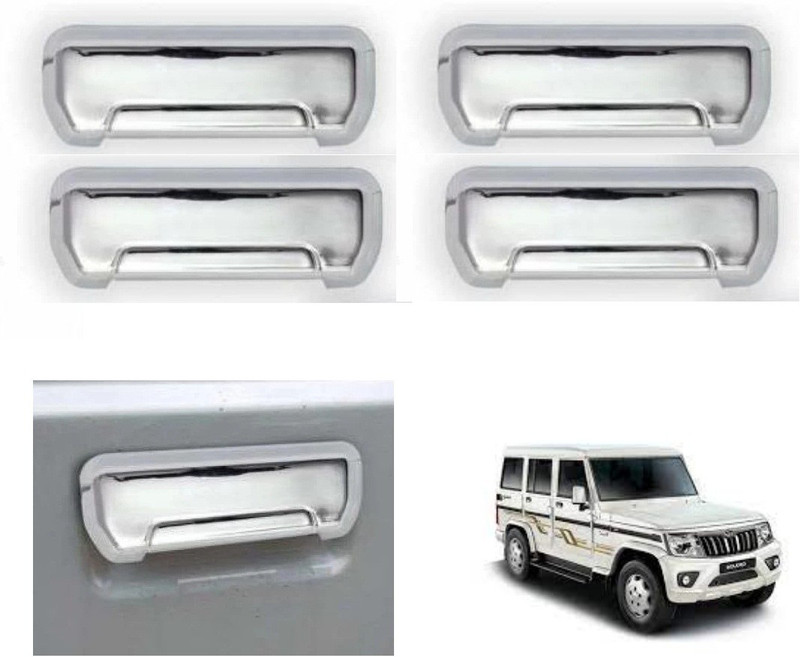 Qiisx Chrome Door Handle Covers For Mahindra Bolero Type 2 Car Grab Handle Cover