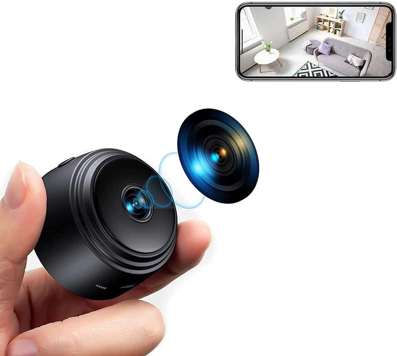 Pelupa ABS and PC Hidden Mini Spy Camera with Full HD 1080P Wireless WiFi Cam/Small Indoor Home Security/Nanny Camera with Night Vision and Motion Detection (Black) Spy Camera(120 GB, 4 Channel)