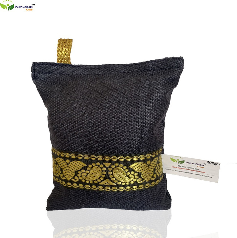 Newsun Activated Charcoal Air Purifying Bag 200g Car - Scent Free - Navy Blue Portable Room Air Purifier(Navy Blue)