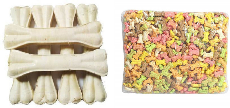 Pet N Perry Combo Pack Of Chicken Munchies,Mix Biscuits & 10 Inch Bone 100-100Gm Chicken Dog Chew(300 g, Pack of 3)