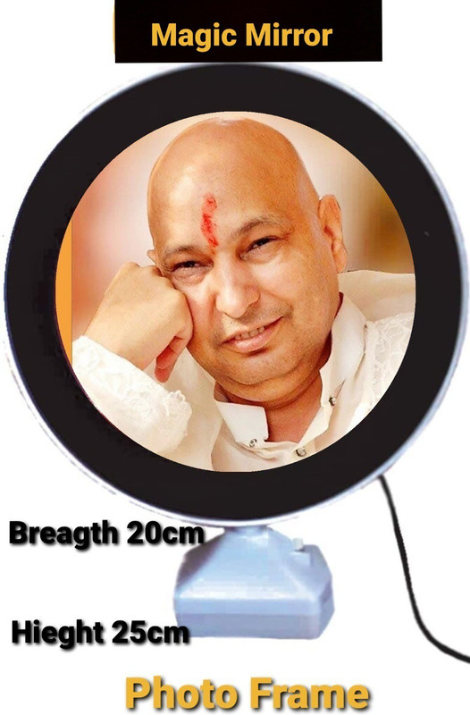 Clobber Magic mirror photo frame 8 inch Photo frame magic mirror(White)