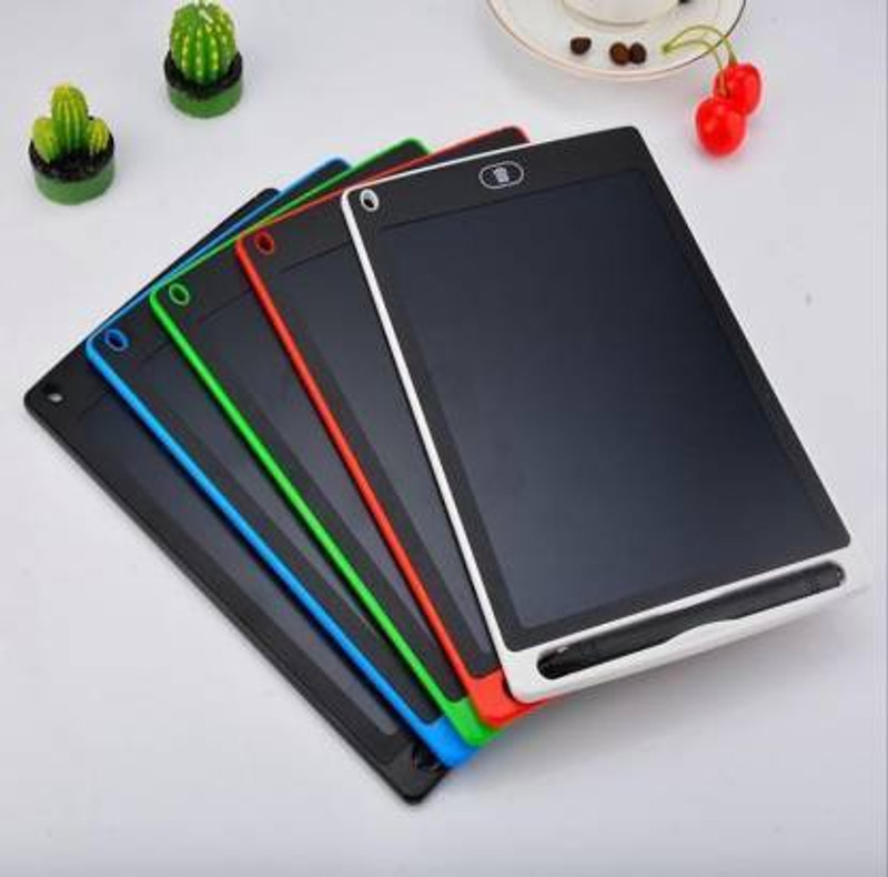 TULUA LCD 8.5 inch Writing Tablet/Notepad for Kids Educational Toy with Stylus Pen to write or draw on the board. Board can be easily erased with a click of Button, Coin-Cell battery, Slim and Portable design, E-Writer Digital Gift for Kids and Adults- 2PCS (Multicolor)(Multicolor)
