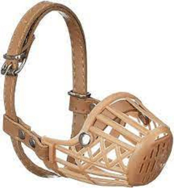 OM ZEE dog muzzle Extra Small Other Dog Muzzle(Brown)