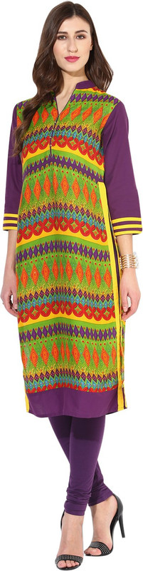 Jaipur Kurti Women Geometric Print Straight Kurta(Multicolor)