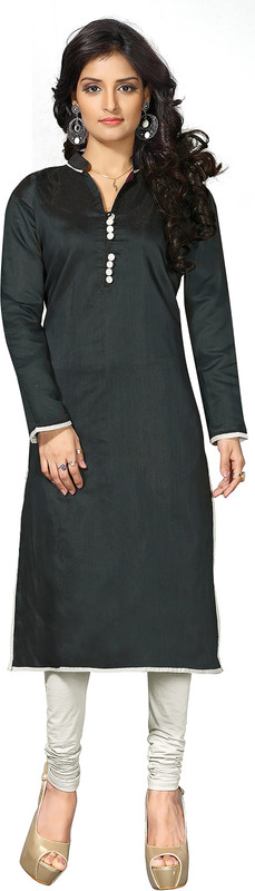 Parisha Solid Women Kurti(Black)