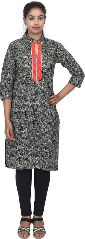 CHAPTER21 Formal Geometric Print Women Kurti(Multicolor)