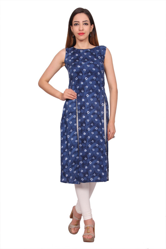 Stylum Casual Printed Women Kurti(Blue)