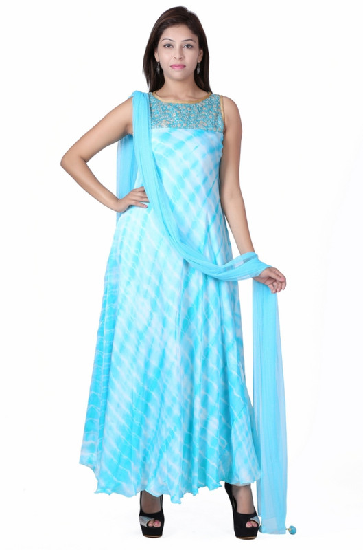 Naksh Jaipur Casual Printed Women Kurti(Blue)