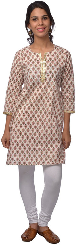 Style and Culture Casual Printed Women Kurti(Green)