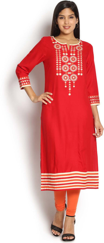 Soch Embroidered Women Kurti(Multicolor)