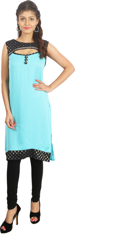 Fabinbox Casual Embellished Women Kurti(Gold, Blue, Black)