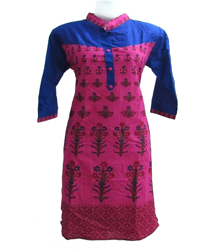 Scooboo Casual Floral Print Women Kurti(Pink)
