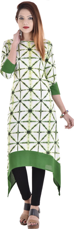 Fashion Bonanza Casual Printed Women Kurti(Green)