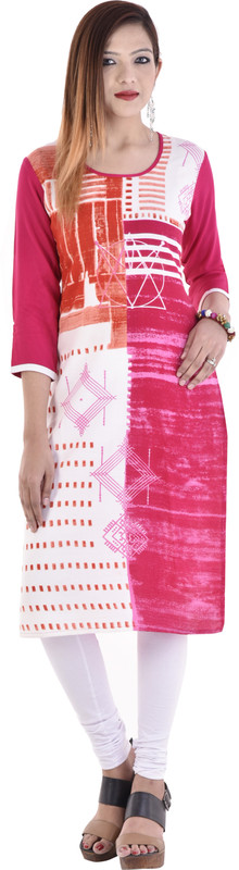 Fashion Bonanza Casual Printed Women Kurti(Red)