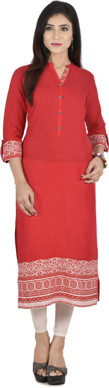 Fashion Bonanza Formal Printed Women Kurti(Red)